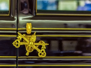 chiavi, stemma, oro, portiera, vaticano, tiara, simbolo, sigillo, papa, nero, maniglia, auto