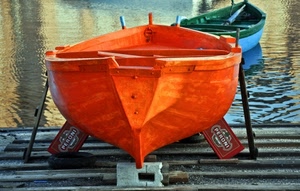 acqua, barche, mare, riflessi, arancione, rosso, barca, verde, riflesso, due, azzurro, arancio, blu, pubblicità, remi