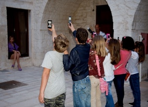 bambini, modella, cellulari, foto, porta, ragazzi, fotografo, fotografi, sei