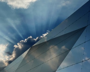 nuvole, raggi, cielo, expo, riflesso, geometrie, sole