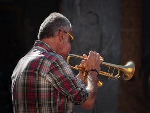 tromba, musicista, camicia, musica, oro, mani, uomo, suonare, suonatore, strumento